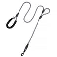 thumbnail image 1 of PLUTUS PET Double Handle Rope Dog Leash 6ft Long, Padded Traffic Handle, Heavy Duty and Reflective, Training Leash for Medium Large Dogs, Gray, 1 of 6