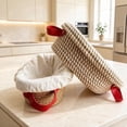 thumbnail image 1 of PLUZON 2-Pack Oval Bread Proofing Baskets, Cotton Rope Sourdough Banneton with Liners & Covers, Khaki, 1 of 7