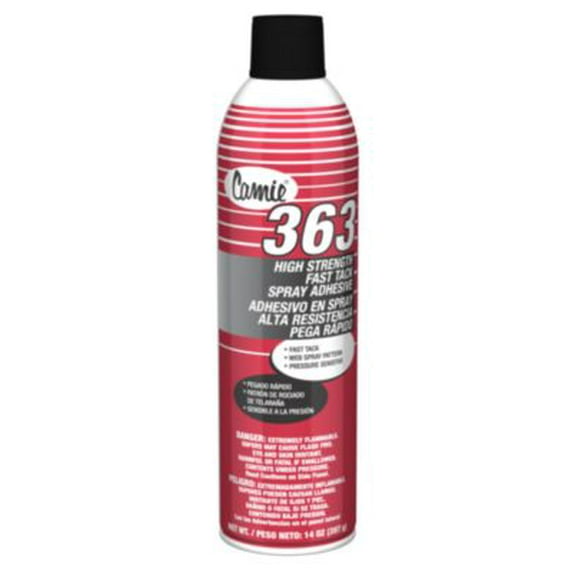 Camie 363 High Strength Fast Tack Spray Adhesive, 14 oz Aerosol, 12/Case