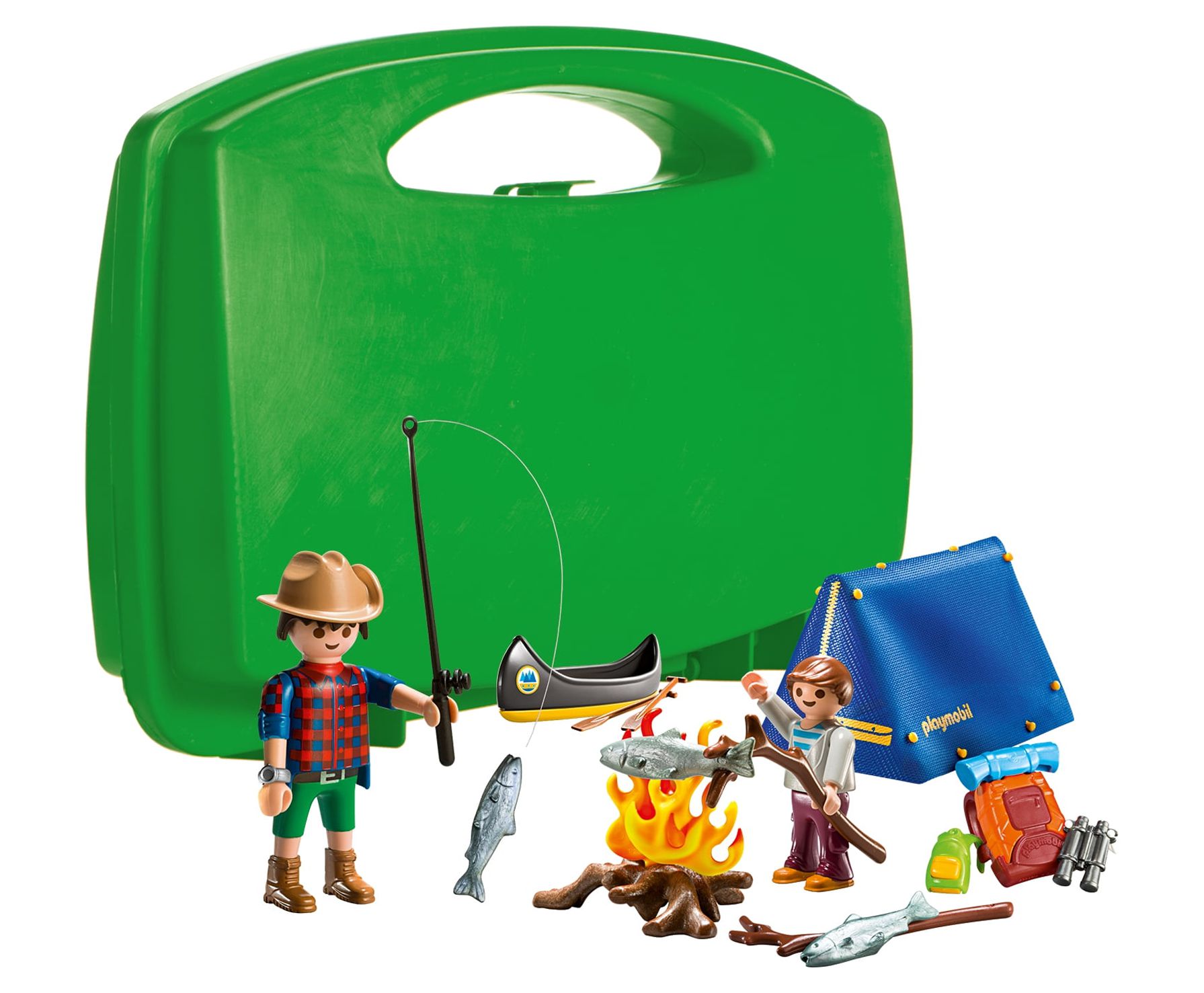 PLaymobil Camping Adventure Carry Case - Action Figure Set Children Ages 4+ - image 1 of 6