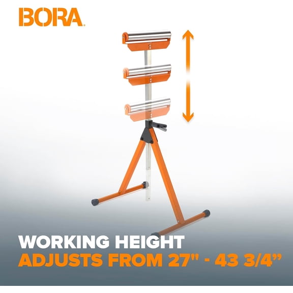 PM-5090 Adjustable Pedestal Roller Stand for Woodworking with 200lb Capacity