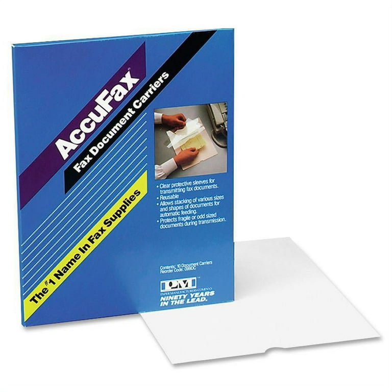 PM Accufax Fax Document Carrier Letter Size Sheet Protectors