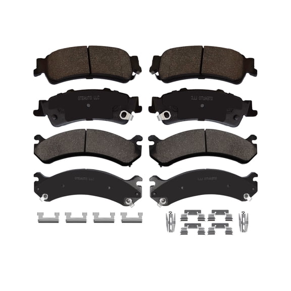 PM Auto Set of 8 Front-Rear Ceramic Brake Pad Kit For 2006-2011 Cadillac DTS Base with Heavy Duty Brakes
