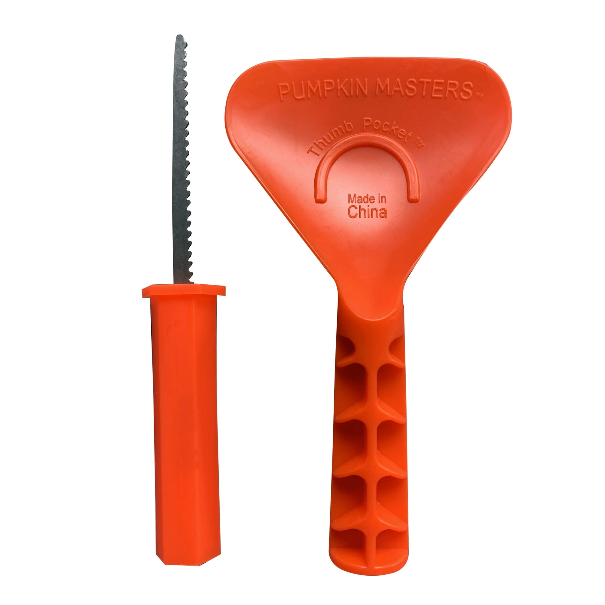 Pumpkin Masters Plastic Bare Bones Pumpkin Carving Tool Kit, 2 Pieces (Orange)