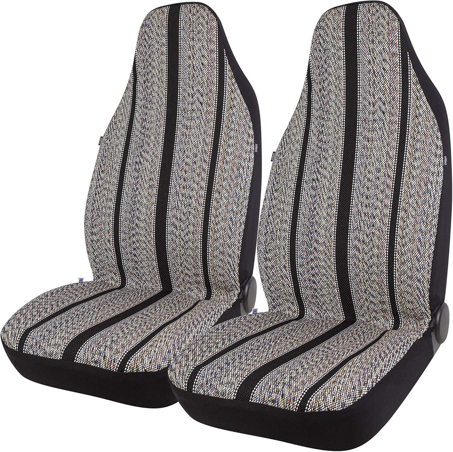 PM  Baja Blanket Bucket Seat Cover for Car, Truck, Van, SUV - Airbag Compatible (2PCS Black)