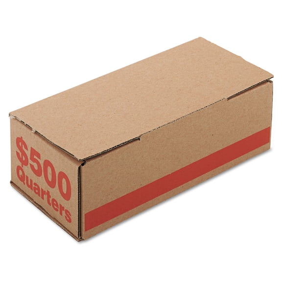 PM Company Corrugated Cardboard Coin Storage w/Denomination Printed On Side, Orange