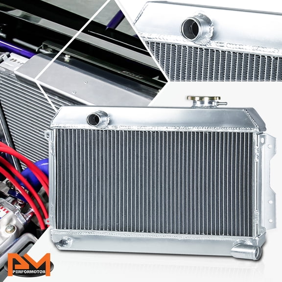 PM PERFORMOTOR 2-Row Aluminum Racing Radiator for 68-73 Datsun 510 Srl311/Sr/521 Pickup 1.6 L4