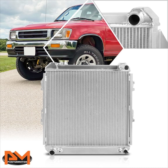PM PERFORMOTOR 2-Row Full Aluminum Core Cooling Radiator for 88-95 4Runner/Pickup 4WD V6 Engine