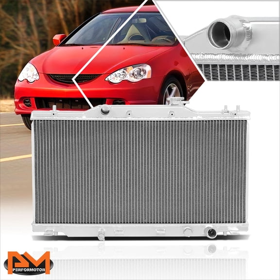 PM PERFORMOTOR 2-Row Full Aluminum Core Racing Radiator for 02-06 Acura Integra RSX Dc5 Manual