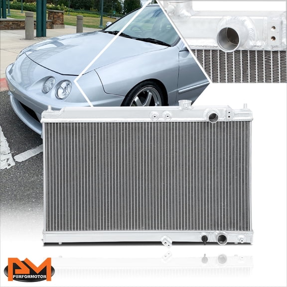 PM PERFORMOTOR 2-Row Full Aluminum Racing Radiator for 94-01 Acura Integra GS RS DB GSR DC2 MT
