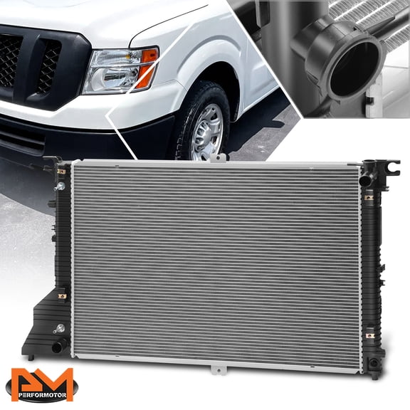PM PERFORMOTOR Aluminum Core Cooling Radiator for 12-21 Nissan NV1500 NV2500 NV3500 DPI-13335