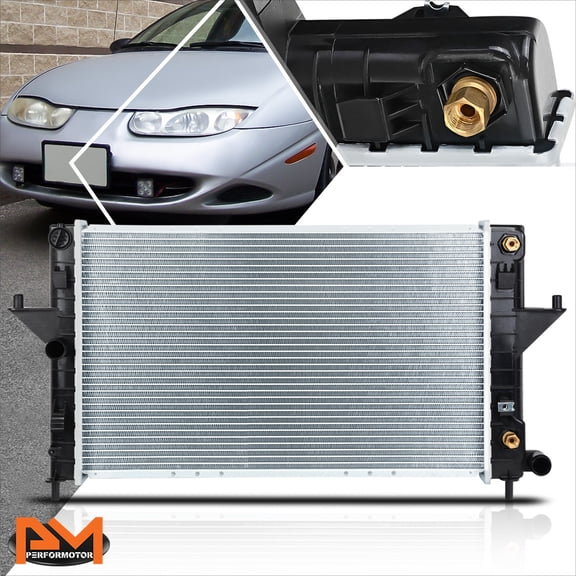 PM PERFORMOTOR Aluminum Core OE Radiator for 94-02 Saturn SC1 SC2/SL1 SL2/SW1 SW2 AT DPI-2191