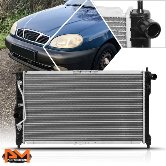 PM PERFORMOTOR Aluminum Core OE Style Cooling Radiator for 99-02 Daewoo Lanos AT/MT DPI-2386