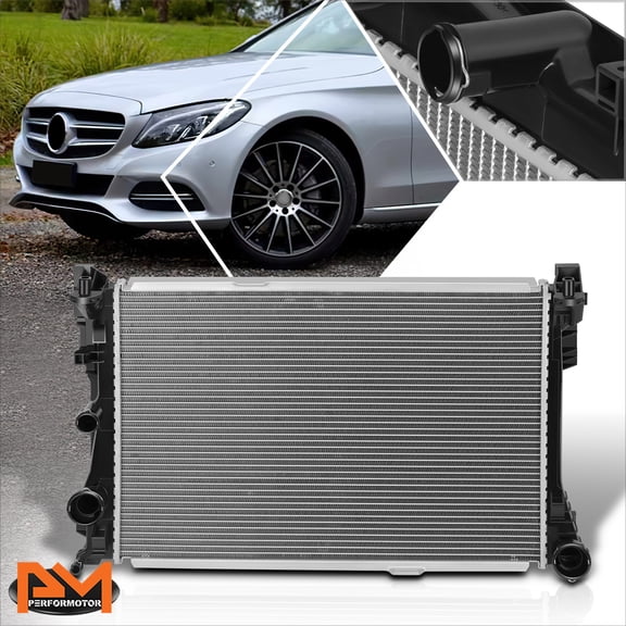 PM PERFORMOTOR Aluminum Core OE Style Radiator for 12-16 Benz C/E250 SLK250/350 AT DPI-13376