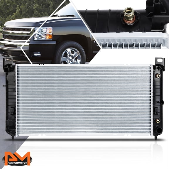 PM PERFORMOTOR Aluminum Core OE Style Radiator for 99-13 Chevy Silverado/GMC Sierra AT DPI-2423