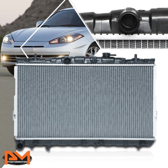PM PERFORMOTOR Aluminum Core Radiator For 01-08 Hyundai Elantra/Tiburon 2.0L 2.7L MT DPI-2388