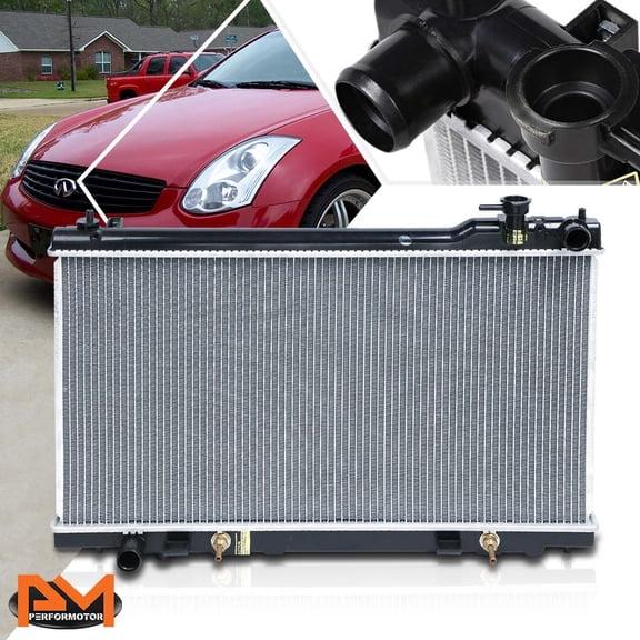 PM PERFORMOTOR Aluminum Core Replacement Radiator For 03-07 Infiniti G35 3.5L V6 Full DPI-2588