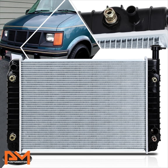 PM PERFORMOTOR Aluminum OE Factory Radiator for 85-94 GMC Safari/Chevy Astro 4.3 V6 AT DPI-312