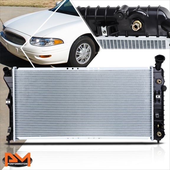 PM PERFORMOTOR Aluminum OE Replacement Radiator for 00-04 Buick Regal/Chevy Impala AT DPI-2343