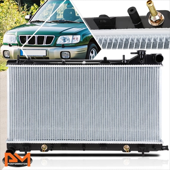 PM PERFORMOTOR Aluminum OE Replacement Radiator for 98-02 Subaru Forester/Impreza AT DPI-2402