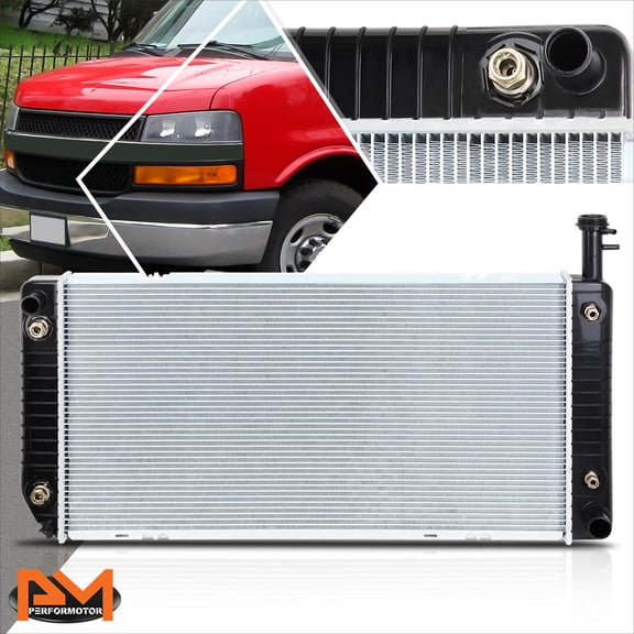 PM PERFORMOTOR Aluminum OE Style Cooling Radiator for 04-16 Express/Savana 4.8/6.0 AT DPI-2791