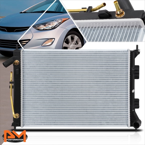 PM PERFORMOTOR Aluminum OE Style Radiator for 11-14 Elantra/Forte5/Soul 1.8L 2.0L AT DPI-13333