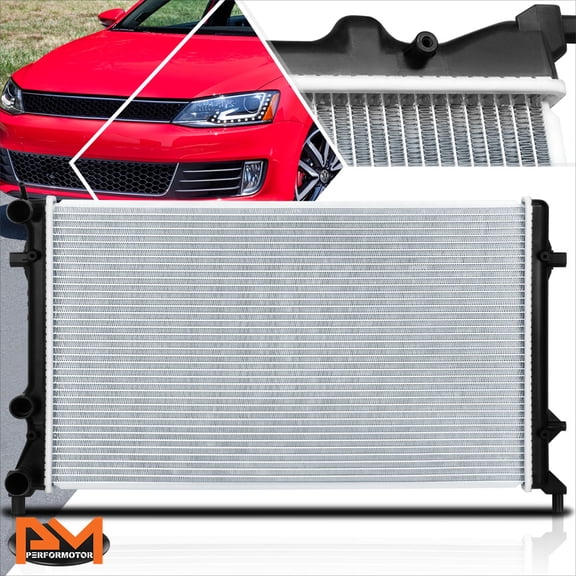 PM PERFORMOTOR Aluminum OE Style Radiator for 11-15 Vw Jetta/Passat/Beetle 2.0/2.5 DPI-13215