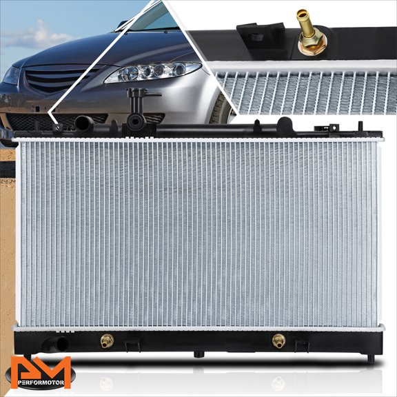 PM PERFORMOTOR Full Aluminum Core OE Replacement Radiator for 03-08 Mazda 6 2.3L AT/MT DPI-2673