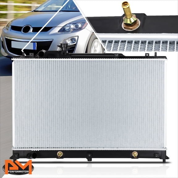 PM PERFORMOTOR Full Aluminum Core OE Style Radiator for 07-12 Mazda CX7 2.3L/2.5L AT DPI-2918