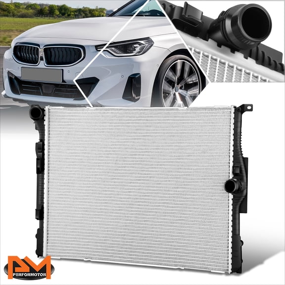 PM PERFORMOTOR Full Aluminum Core Radiator for 17-21 BMW 230I/330E/330I/430I xDrive DPI-13782