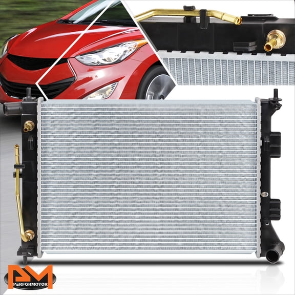 PM PERFORMOTOR Full Aluminum OE Style Radiator for 11-13 Hyundai Elantra Coupe AT/MT DPI-13202
