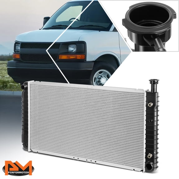 PM PERFORMOTOR Full Aluminum OE Style Radiator for 96-02 Express/Savana 4.3/5.0/5.7 AT DPI-2044