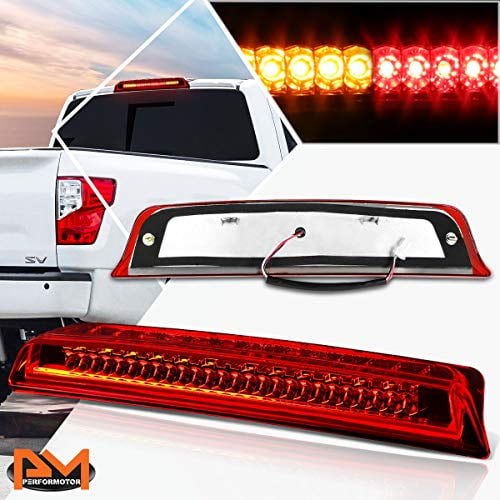 PM PERFORMOTOR LED 3rd Third Brake Light Cargo Light High Mount Stop Light Compatible with Titan Frontier 04-16,Red Lens