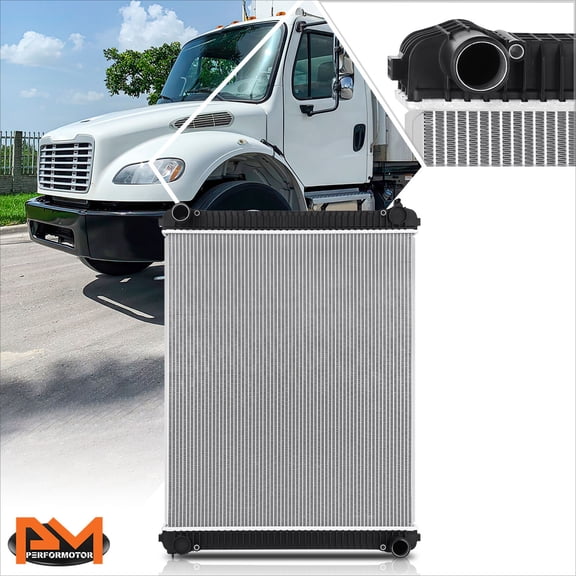 PM PERFORMOTOR for 02-14 Freightliner Business Class M2 106 100 2-Row Aluminum Cooling Radiator