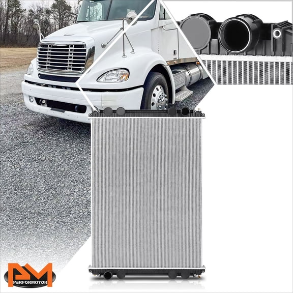 PM PERFORMOTOR for 03-07 Freightliner Century Class/Columbia OE Style Aluminum 2-Row Radiator