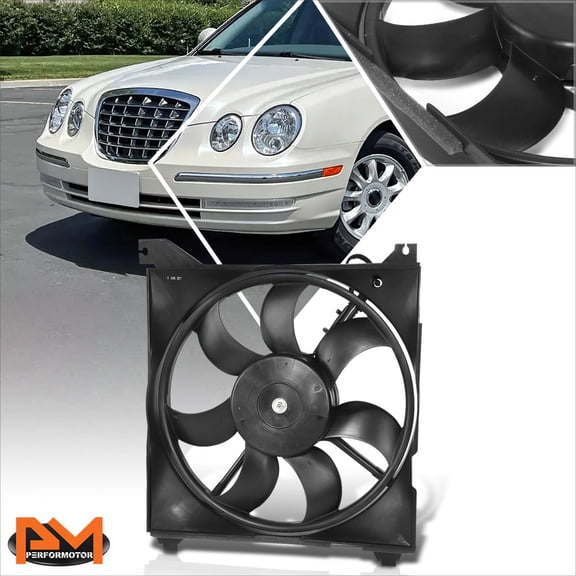 PM PERFORMOTOR for 04-06 Amanti Factory Style Lightweight Plug In Radiator Cooling Fan Assembly