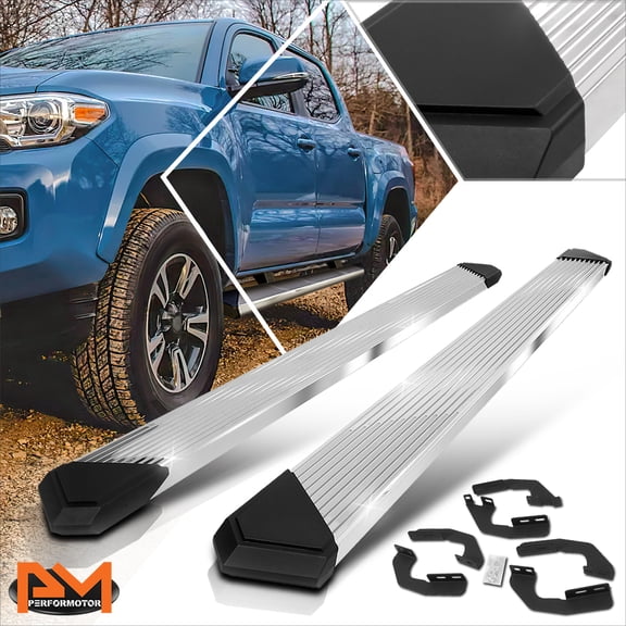 PM PERFORMOTOR for 05-22 Tacoma Double Cab 6" Ridged Side Step Pad Nerf Bar Running Boards Pair