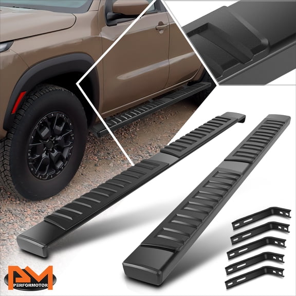 PM PERFORMOTOR for 05-24 Nissan Frontier Crew Cab 6" Aluminum Side Step Nerf Bar Running Boards