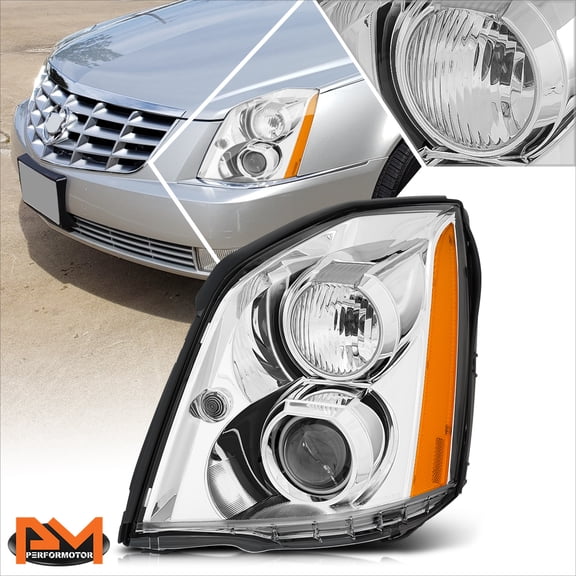 PM PERFORMOTOR for 06-11 Cadillac DTS Factory Style Left Side HID Projector Headlight Chrome