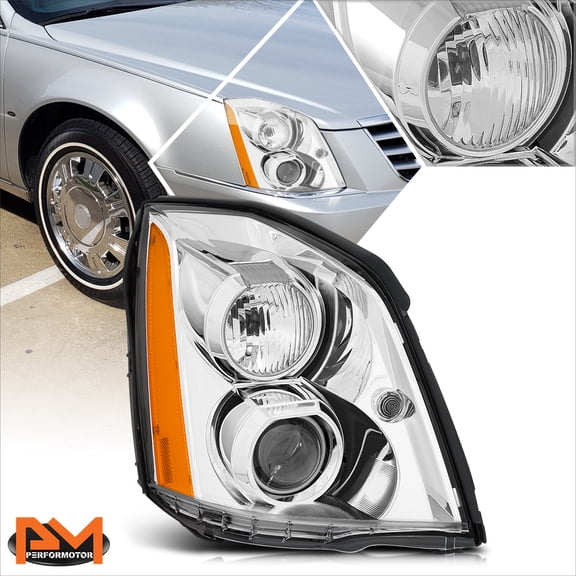 PM PERFORMOTOR for 06-11 Cadillac DTS Factory Style Right Side HID Projector Headlight Chrome