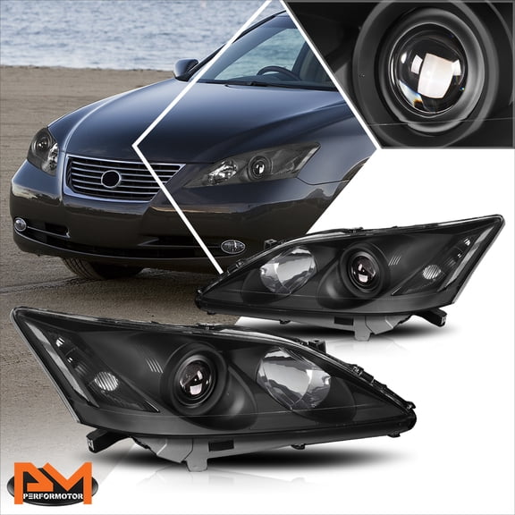 PM PERFORMOTOR for 07-09 Lexus ES350 OE Style Black Housing Clear Corner Projector Headlights