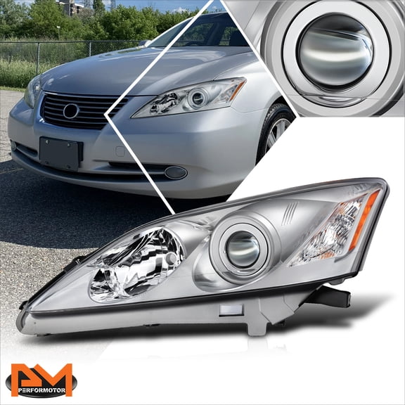 PM PERFORMOTOR for 07-09 Lexus ES350 OE Style Left Side Projector Headlight Lamp Chrome Housing