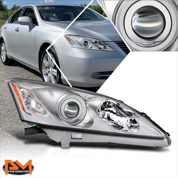 PM PERFORMOTOR for 07-09 Lexus ES350 OE Style Passenger Side Projector Headlight Chrome Housing