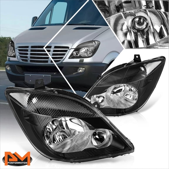 PM PERFORMOTOR for 07-13 Dodge/Mercedes/Freightliner Sprinter OE Style Black/Clear Headlights