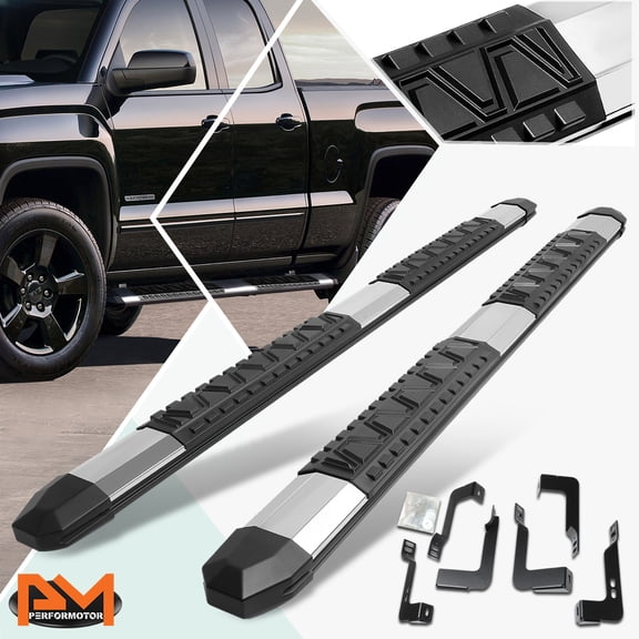 PM PERFORMOTOR for 07-19 Silverado/Sierra Ext Cab Aluminum 5" Side Step Nerf Bar Running Board