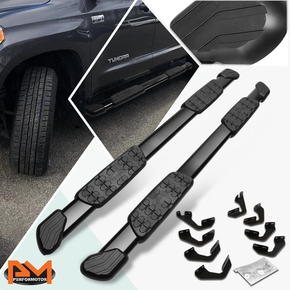 PM PERFORMOTOR for 07-21 Tundra CrewMax Cab 5" OE Style Side Step Nerf Bar Running Board Black