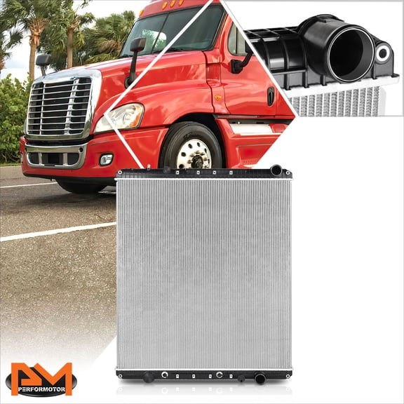 PM PERFORMOTOR for 08-13 Freightliner Cascadia/Century Class/Columbia Aluminum 2-Row Radiator