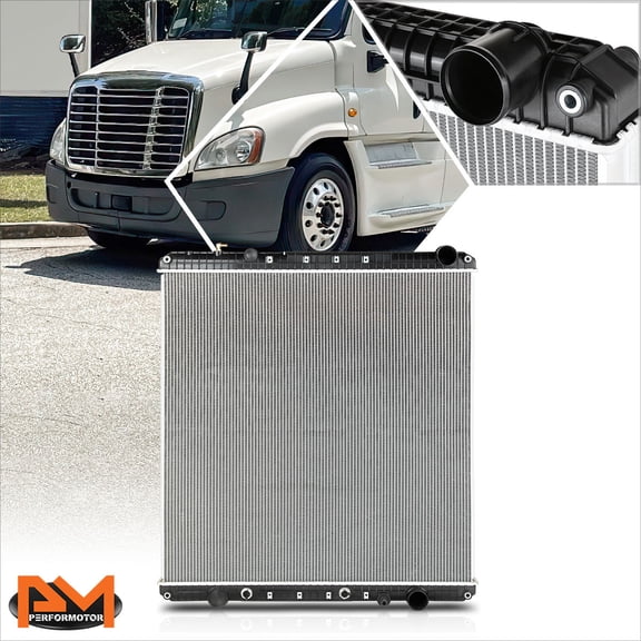 PM PERFORMOTOR for 08-13 Freightliner Classic/Cascadia OE Style Aluminum 2-Row Cooling Radiator