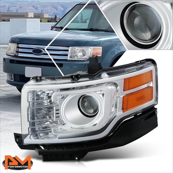 PM PERFORMOTOR for 09-12 Ford Flex Factory Style Left Side HID Projector Headlight Lamp Chrome