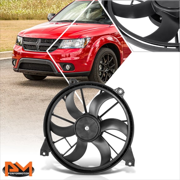 PM PERFORMOTOR for 09-20 Dodge Journey 2.4L OE Style Lightweight Radiator Cooling Fan Assembly